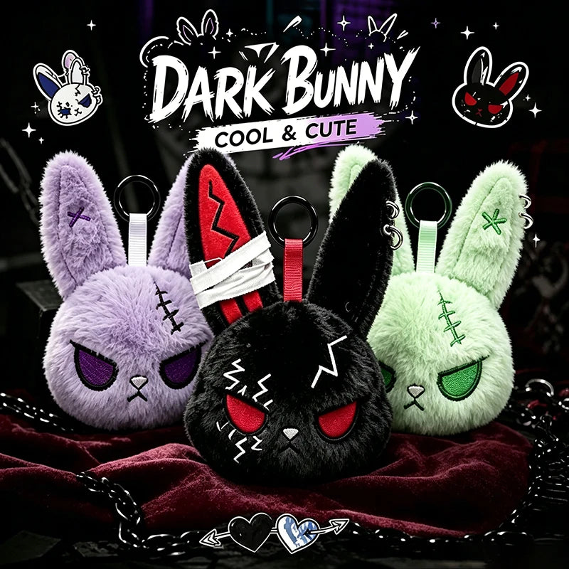 Gothic Horror Bunny Plush Keychain