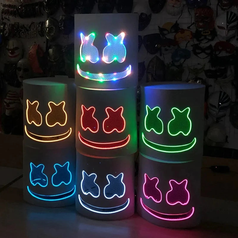Halloween LED Light-Up Full Face Mask