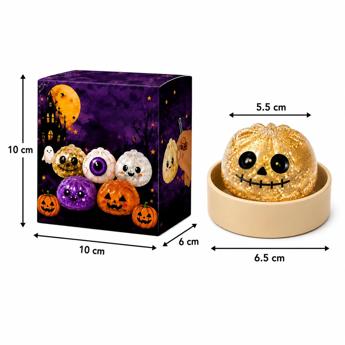 Halloween Ghost Dumpling Squishy Stress Toy