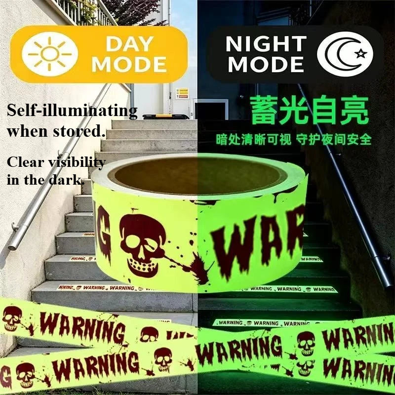 Halloween Glow in the Dark Warning Tape