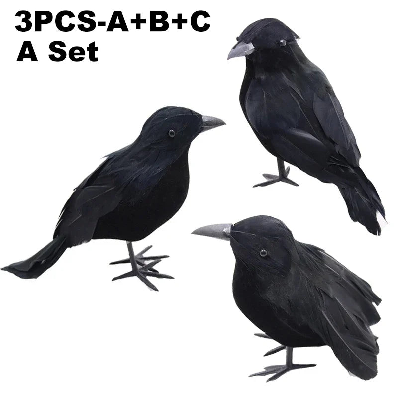 Halloween Black Crow Raven Decor