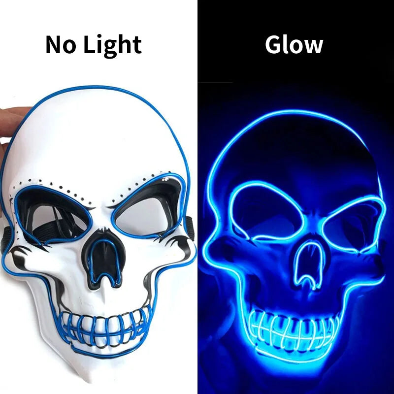 Halloween LED Glowing Skull Cosplay Mask