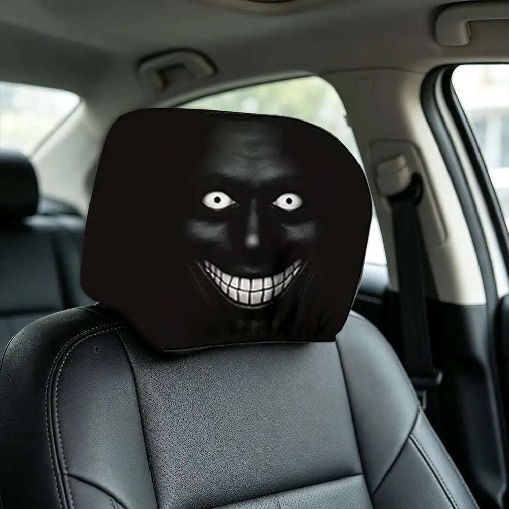 Halloween Creepy Face Car Headrest Covers