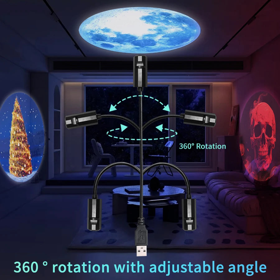 Halloween LED USB Projector Night Light