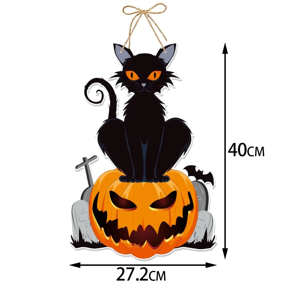 Halloween Spooky Paper Door Hanger Sign