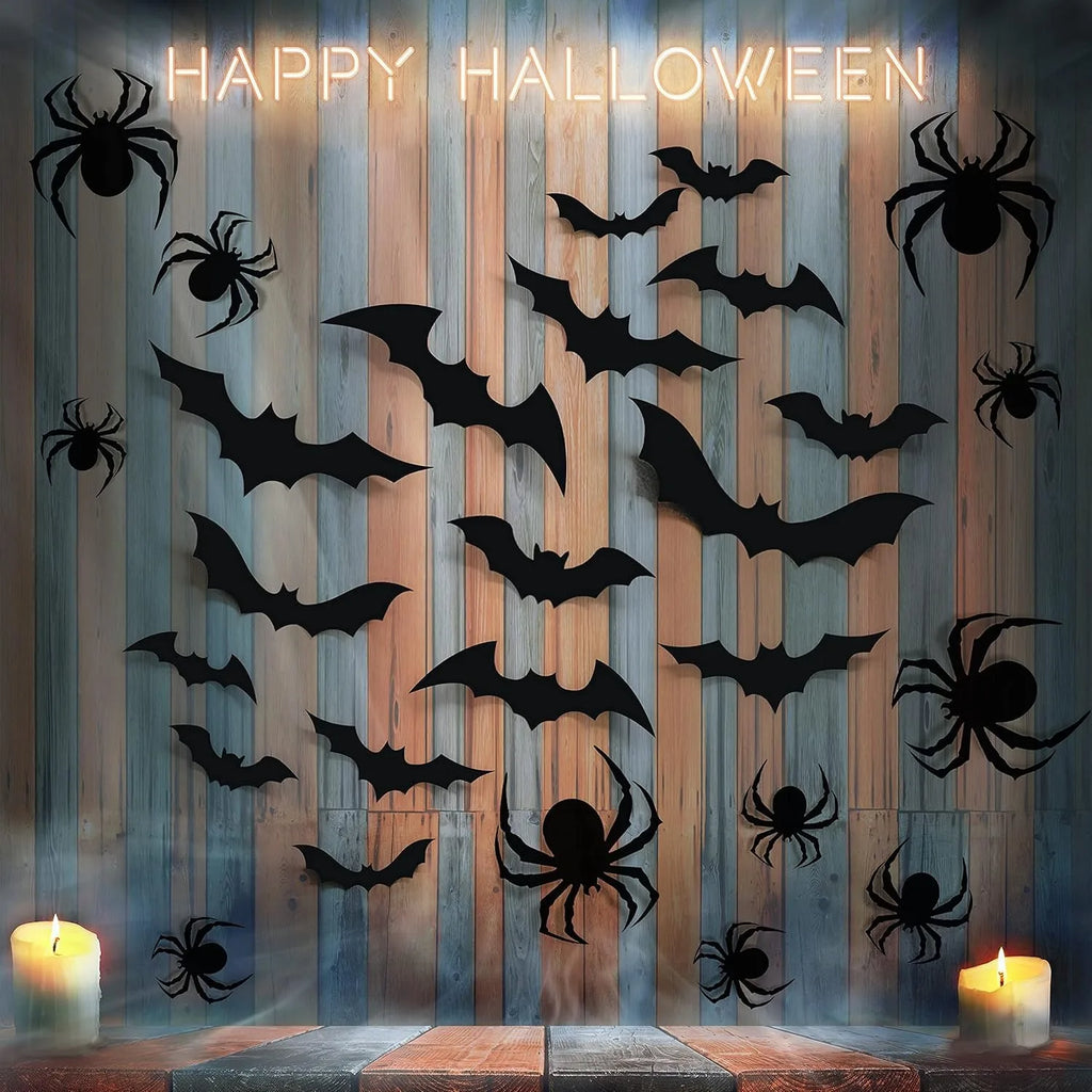 3D Bat Wall Stickers Halloween Decor