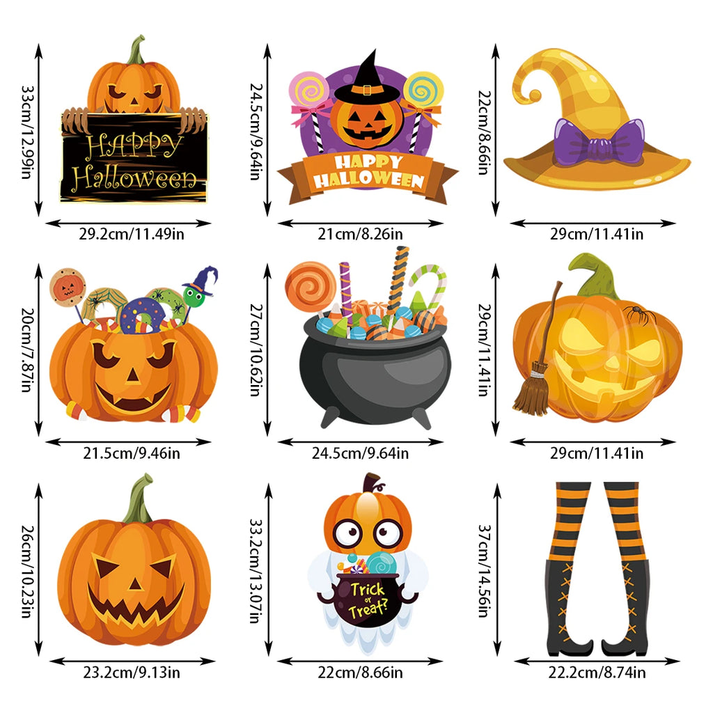 Halloween Spooky Pumpkin Witch Ghost Door Hanger