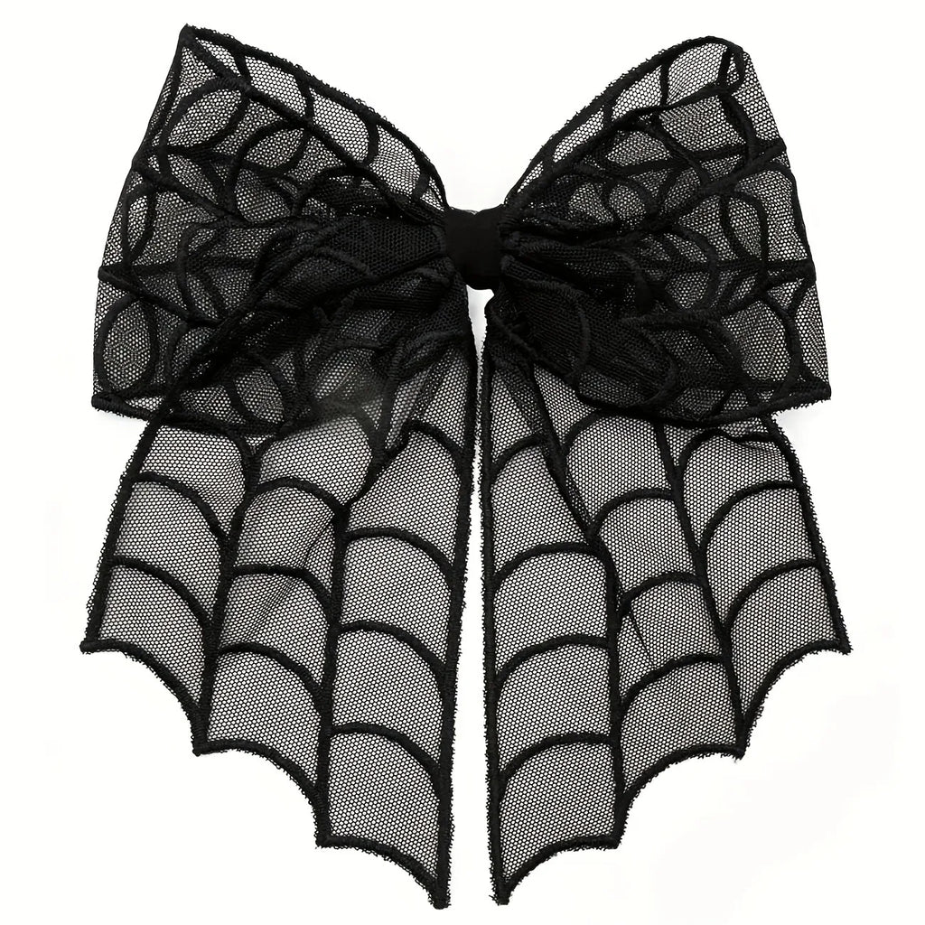 Halloween Bat Mesh Bow Hair Clip