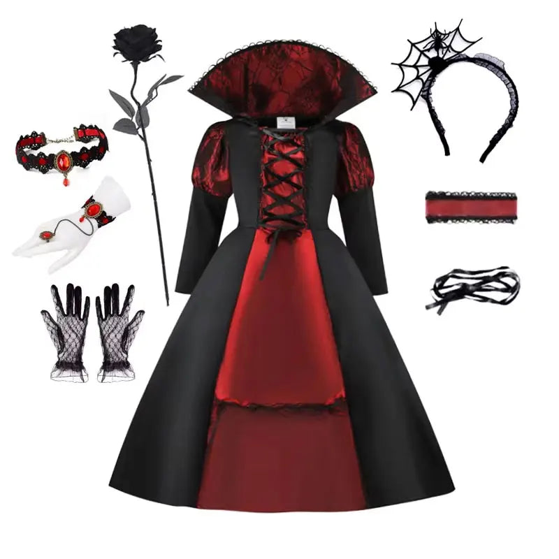 Girls Halloween Vampire Costume Dress