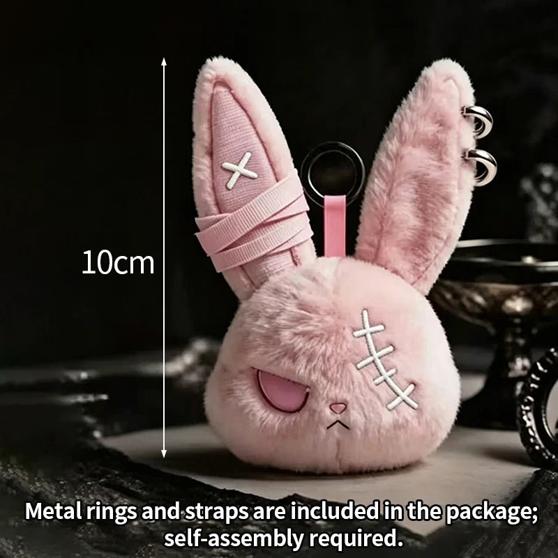 Gothic Horror Bunny Plush Keychain