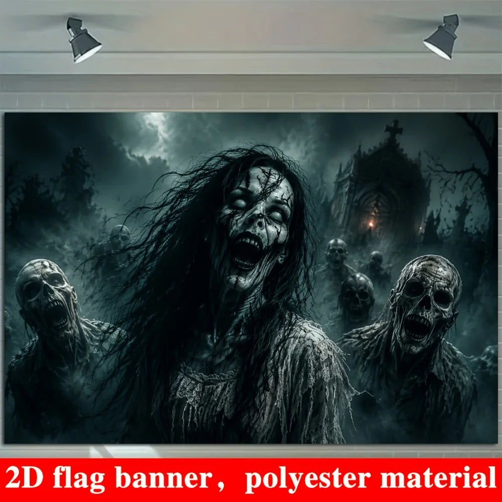 Halloween Zombie-Themed Background