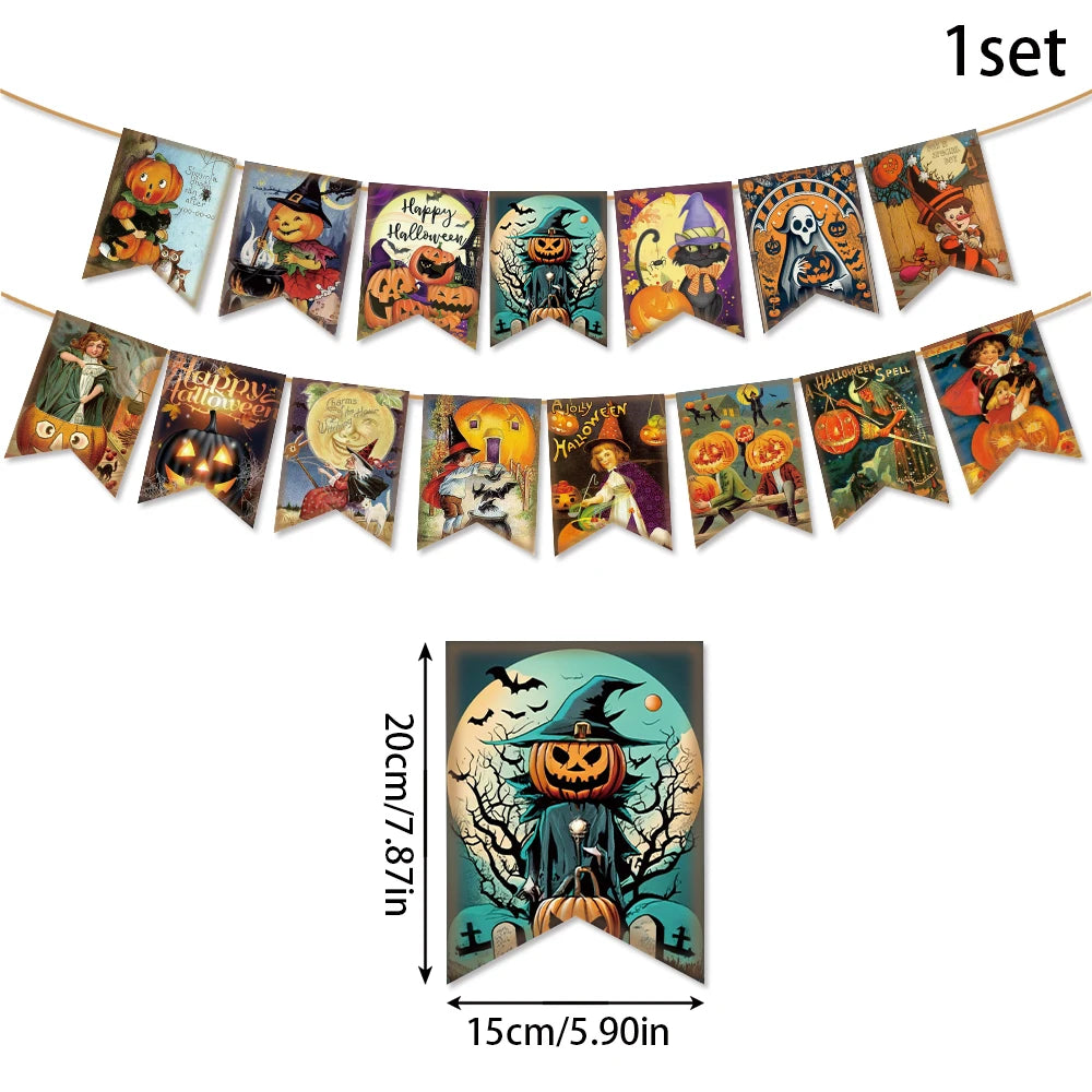 Halloween Spooky Paper Door Hanger Sign