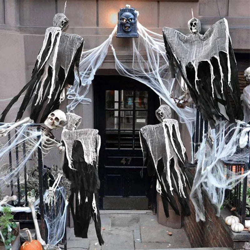 Halloween Hanging Ghost Skeleton Grim Reaper Prop