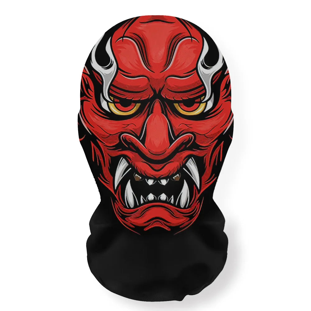 Halloween Skeleton Elastic Mesh Hood Mask