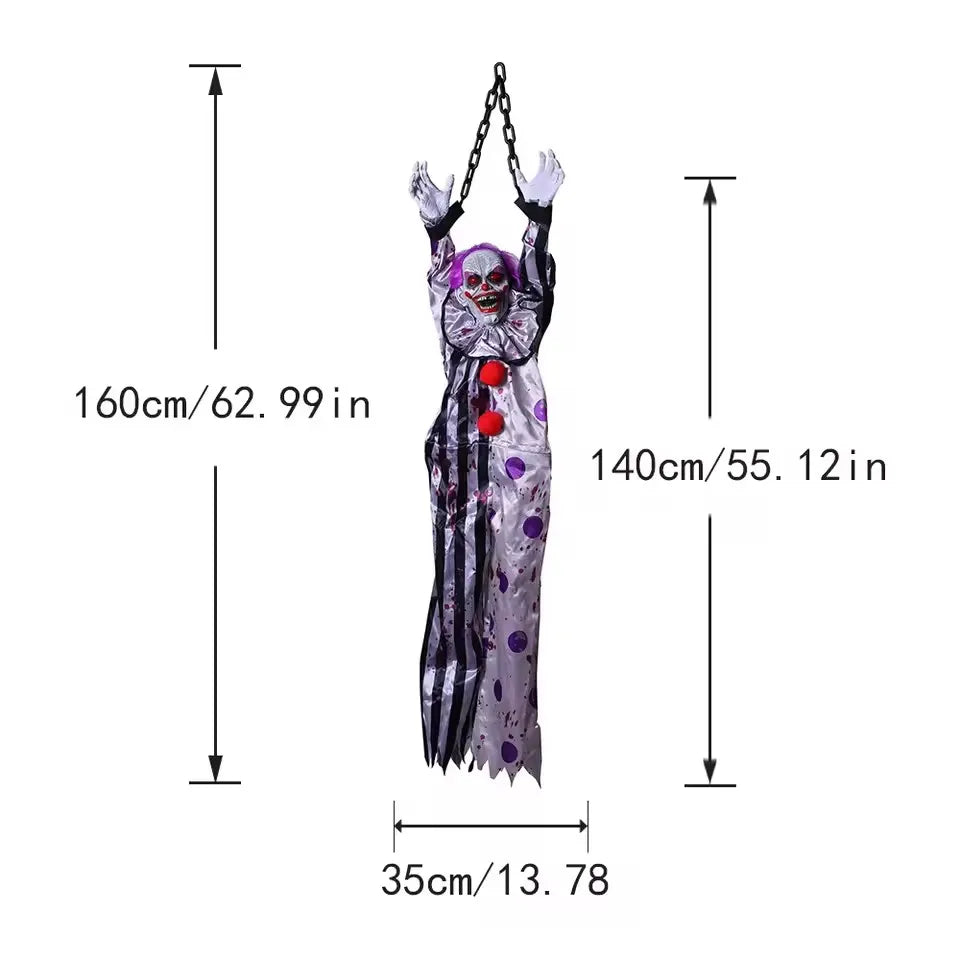Halloween Voice-Activated Hanging Ghost Clown