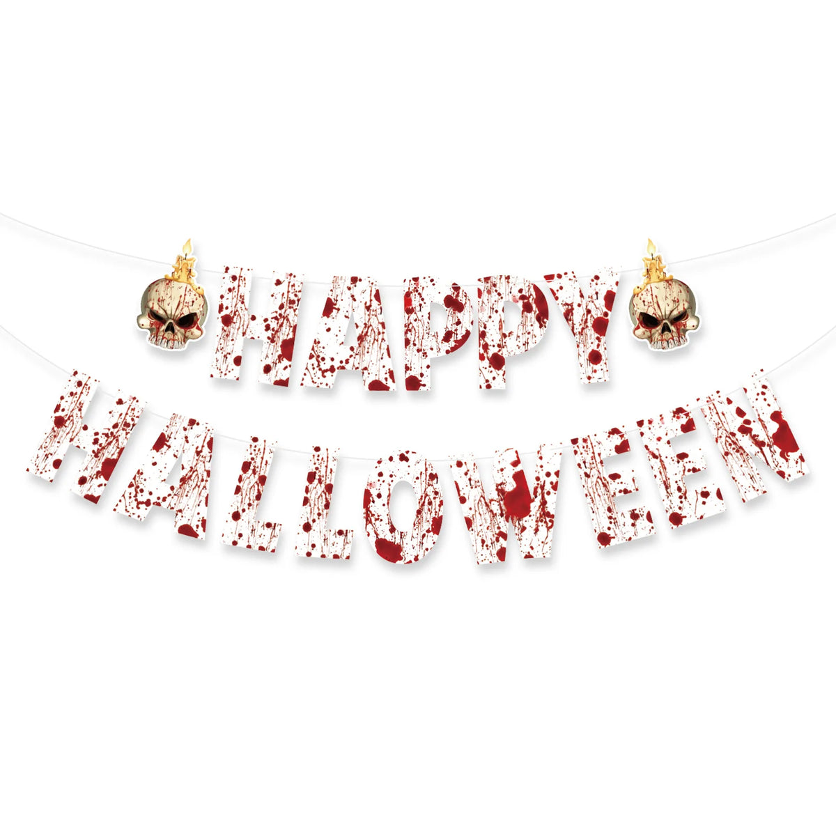 Halloween Party Paper Flag Banner