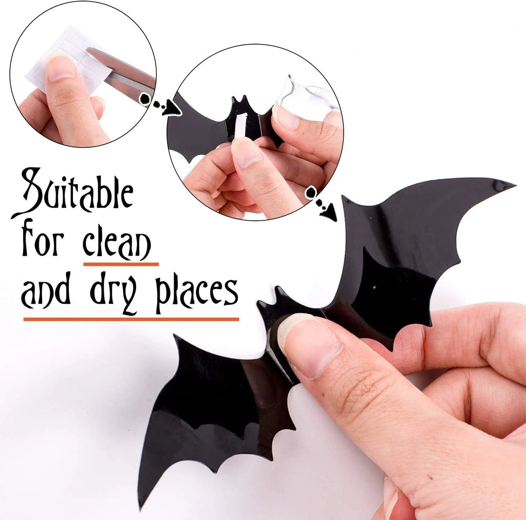 3D Bat Wall Stickers Halloween Decor