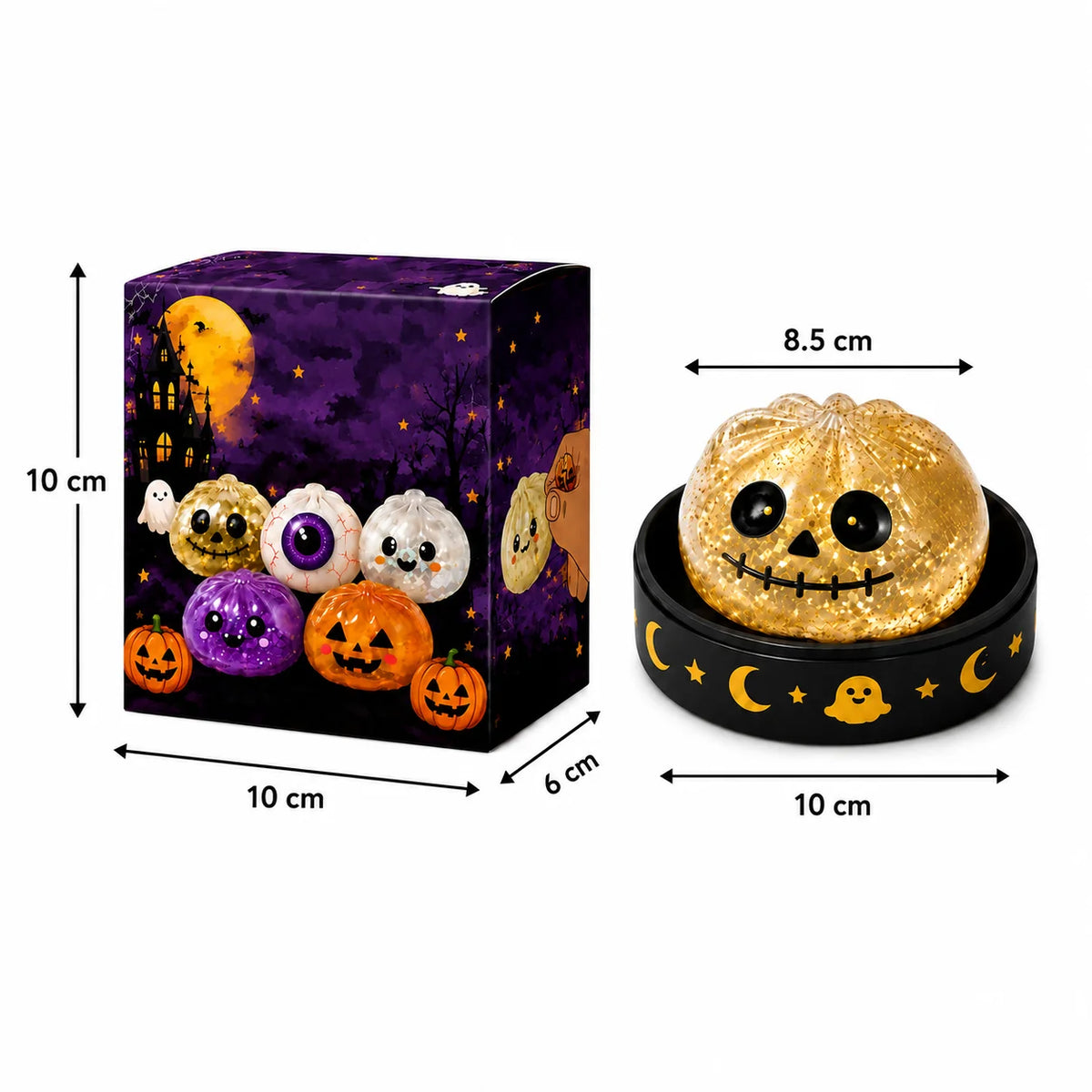 Halloween Ghost Dumpling Squishy Stress Toy