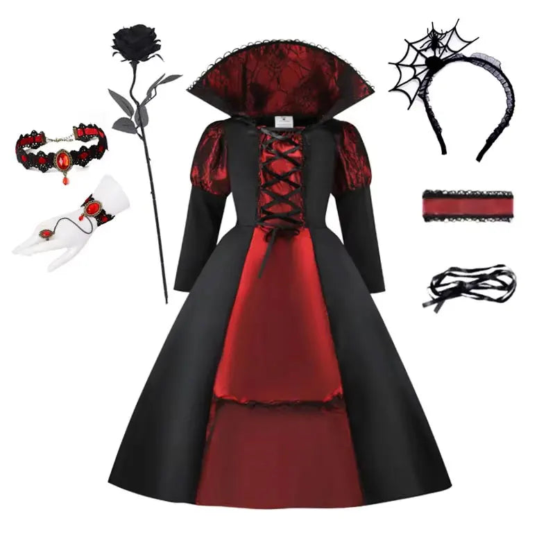 Girls Halloween Vampire Costume Dress