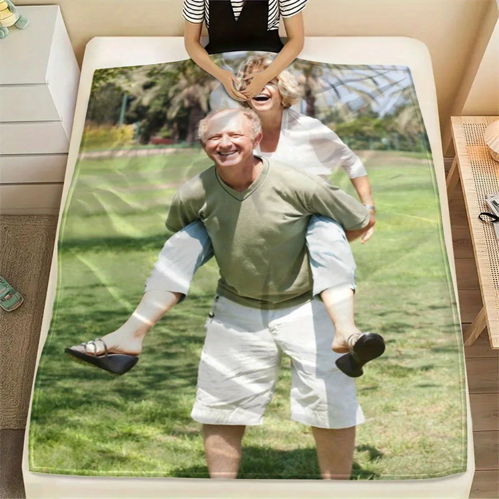Custom Photo Flannel Blanket