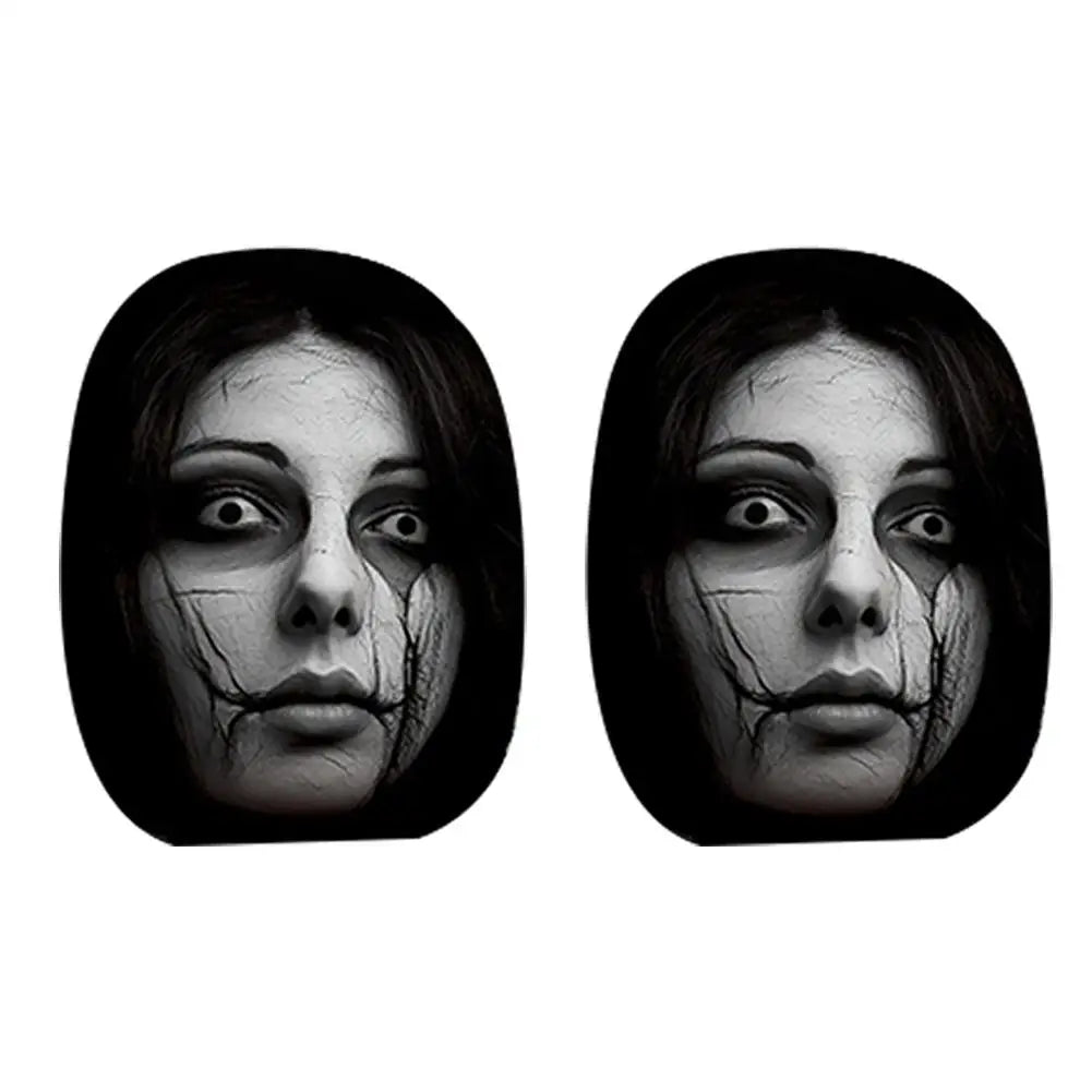 Halloween Creepy Face Car Headrest Covers