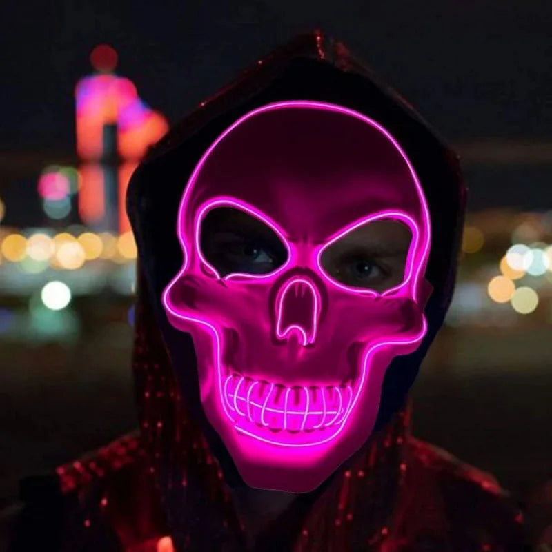 Halloween LED Glowing Skull Cosplay Mask