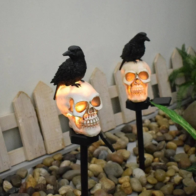 Halloween Solar Skeleton Ghost Light