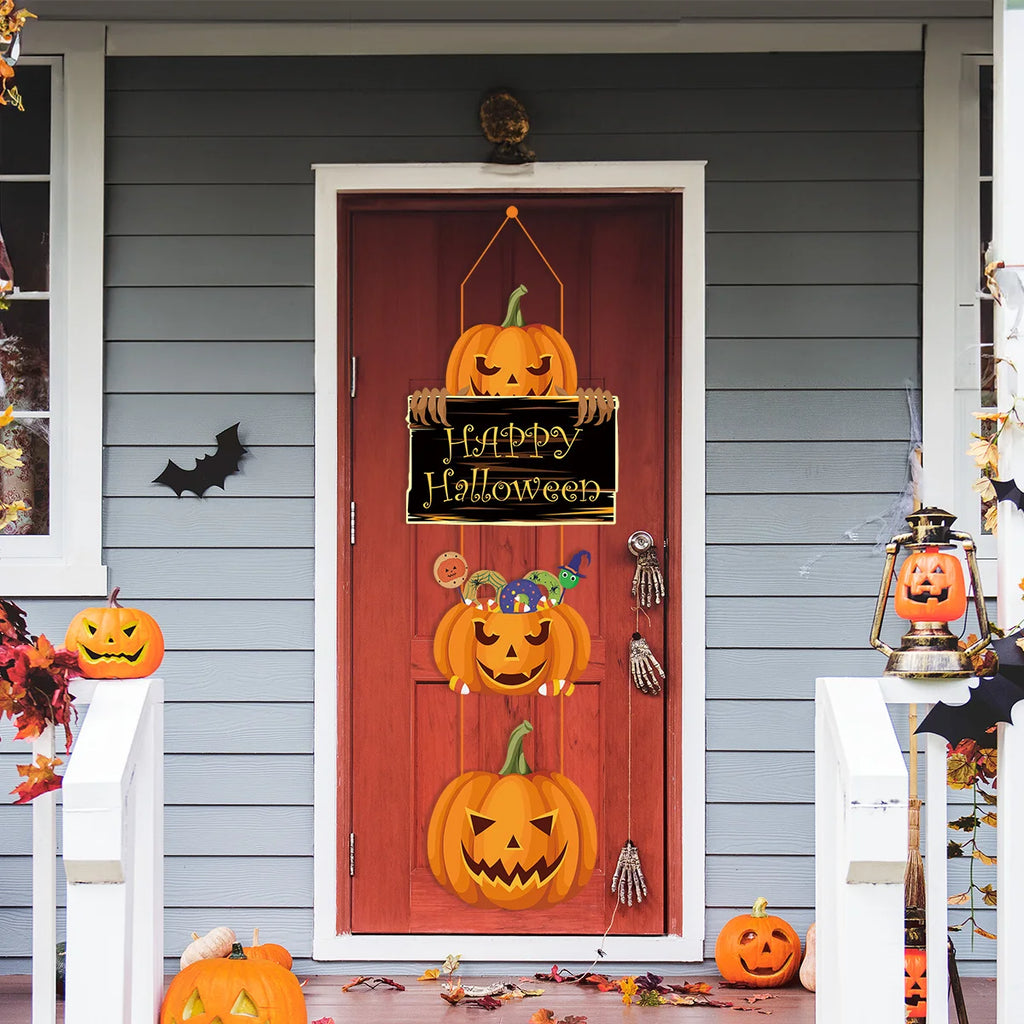 Halloween Spooky Paper Door Hanger Sign