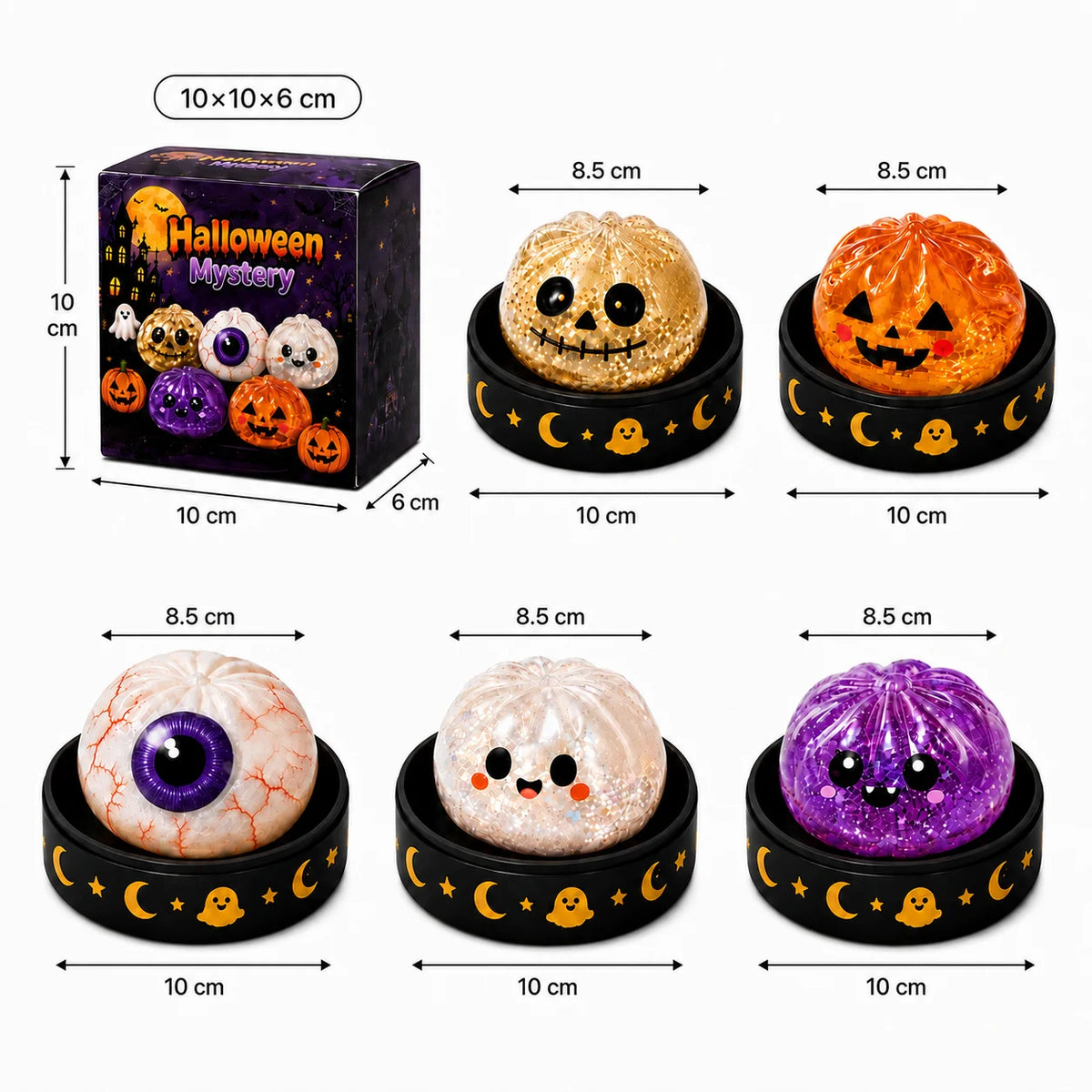 Halloween Ghost Dumpling Squishy Stress Toy