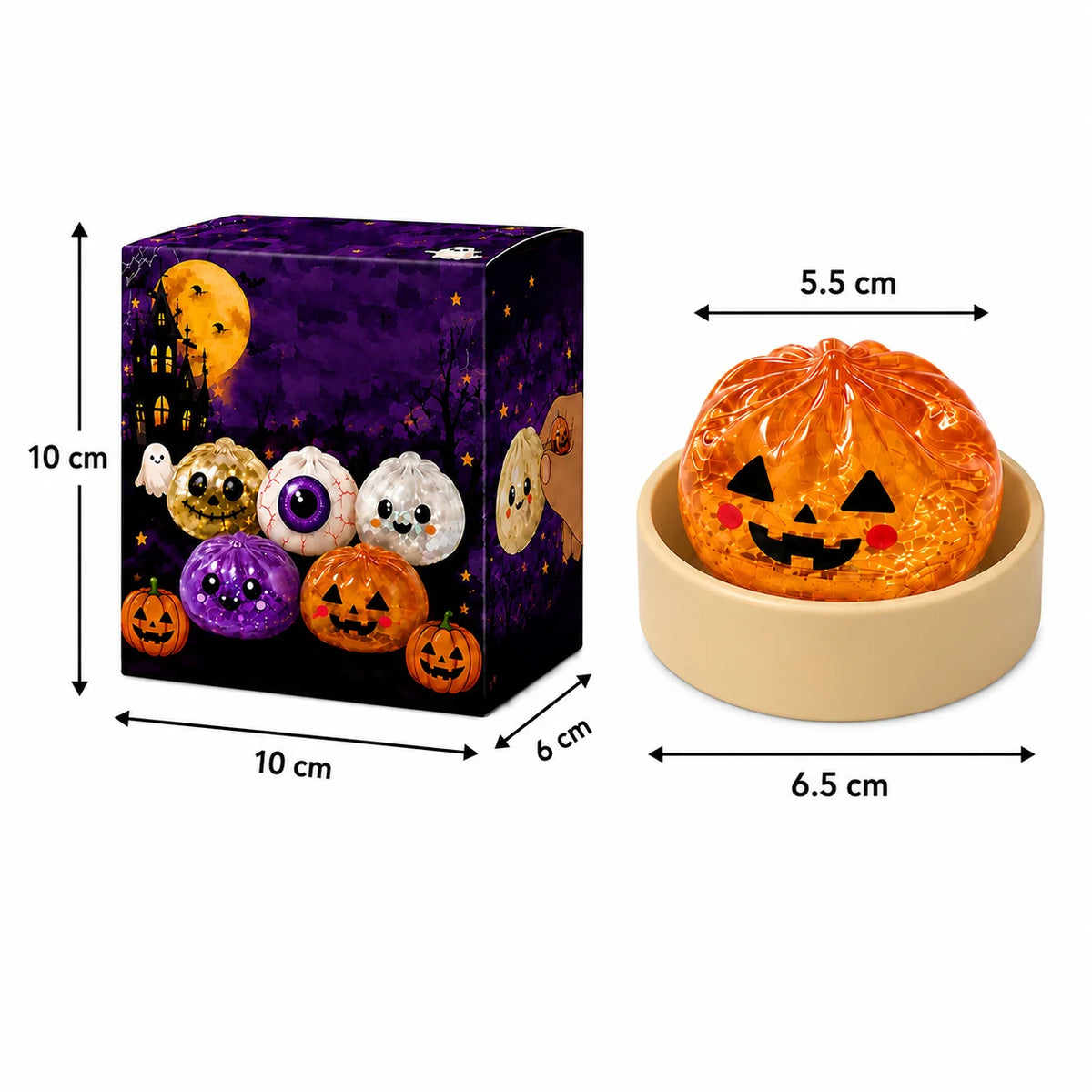 Halloween Ghost Dumpling Squishy Stress Toy