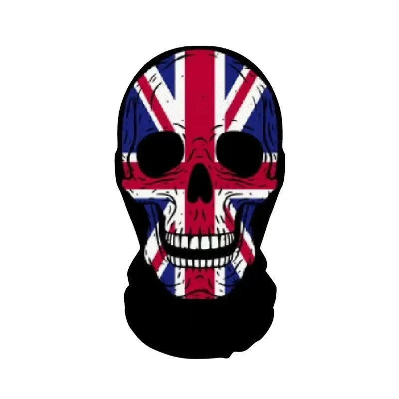 Halloween Skeleton Elastic Mesh Hood Mask