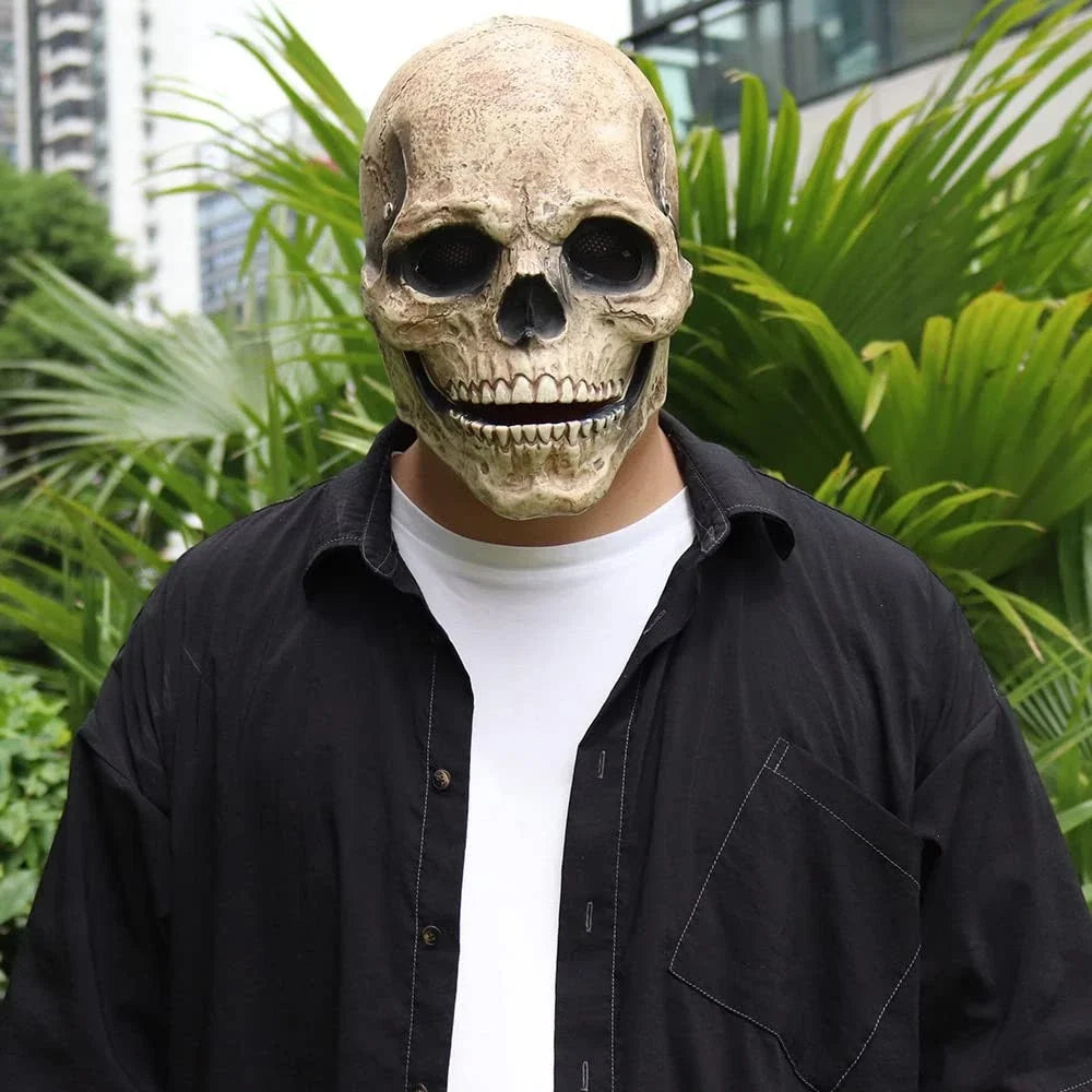 Movable Jaw Latex Skull Mask