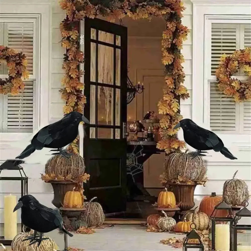 Halloween Black Crow Raven Decor
