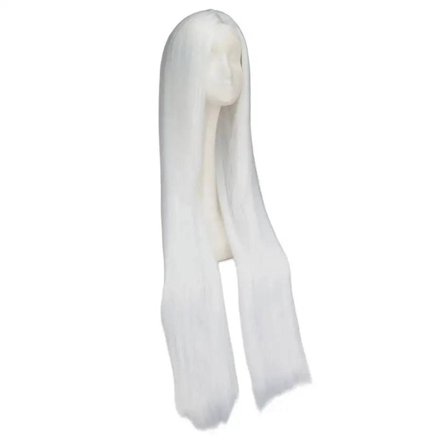 White Long Straight Cosplay Wig 100cm