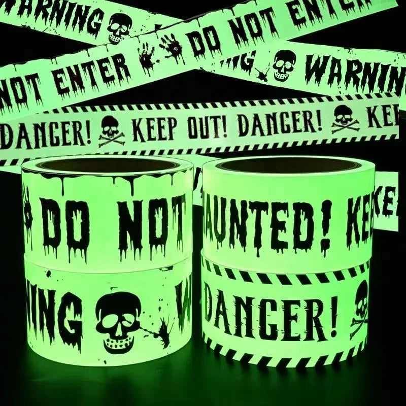 Halloween Glow in the Dark Warning Tape
