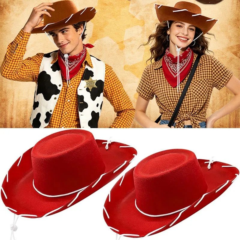 Kids Cowboy Western Hat & Bandana Set