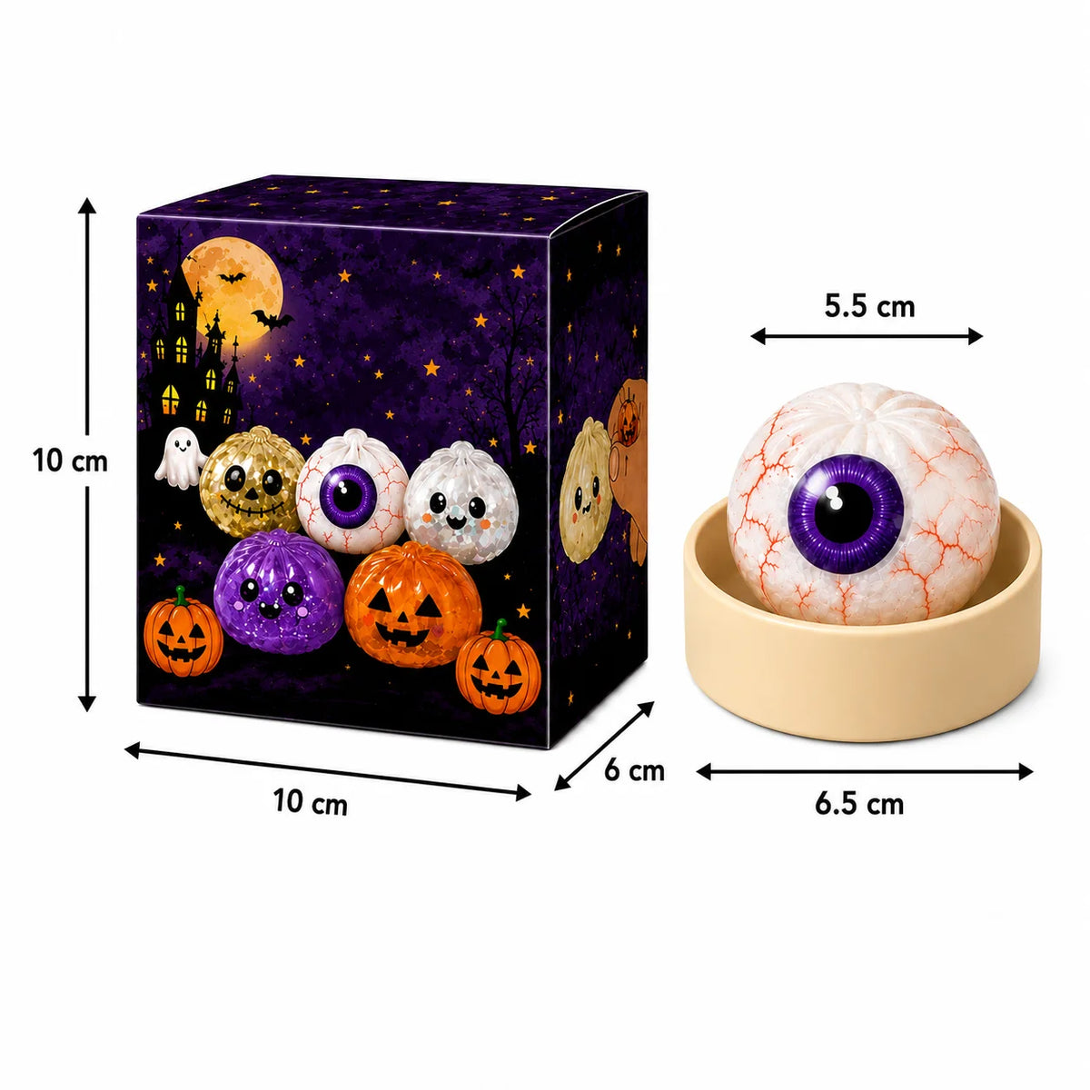 Halloween Ghost Dumpling Squishy Stress Toy