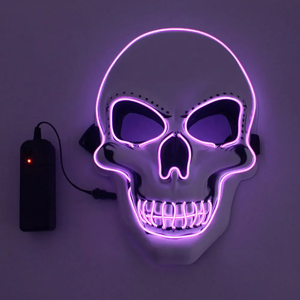 Halloween LED Glowing Skull Cosplay Mask