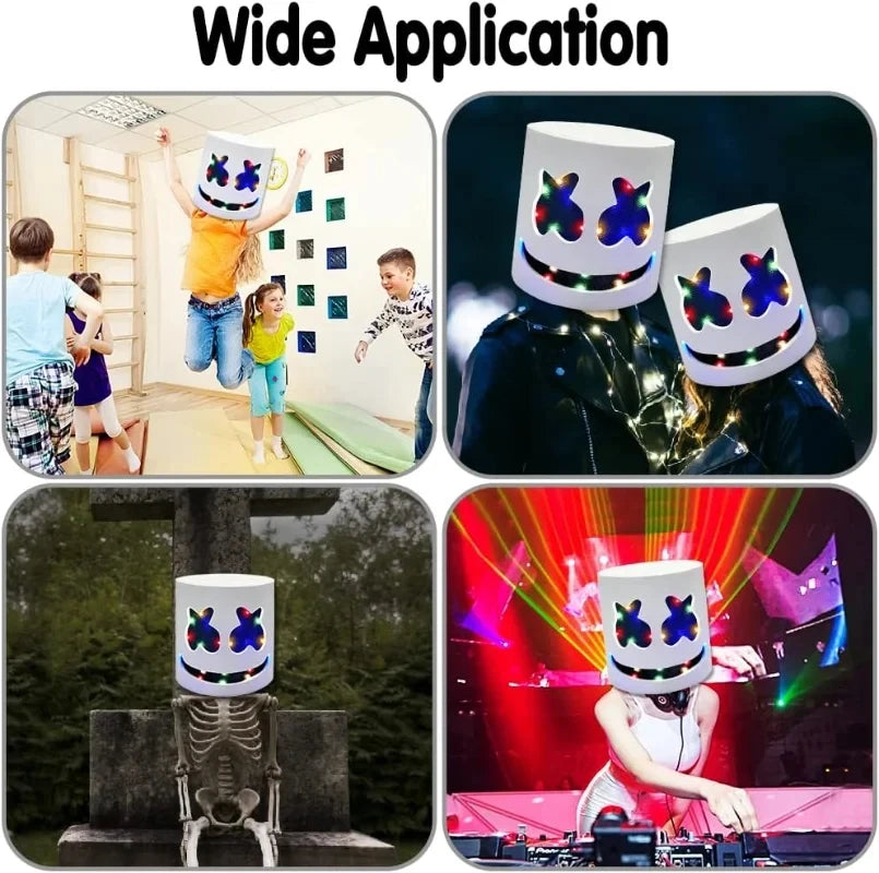 Halloween LED Light-Up Full Face Mask