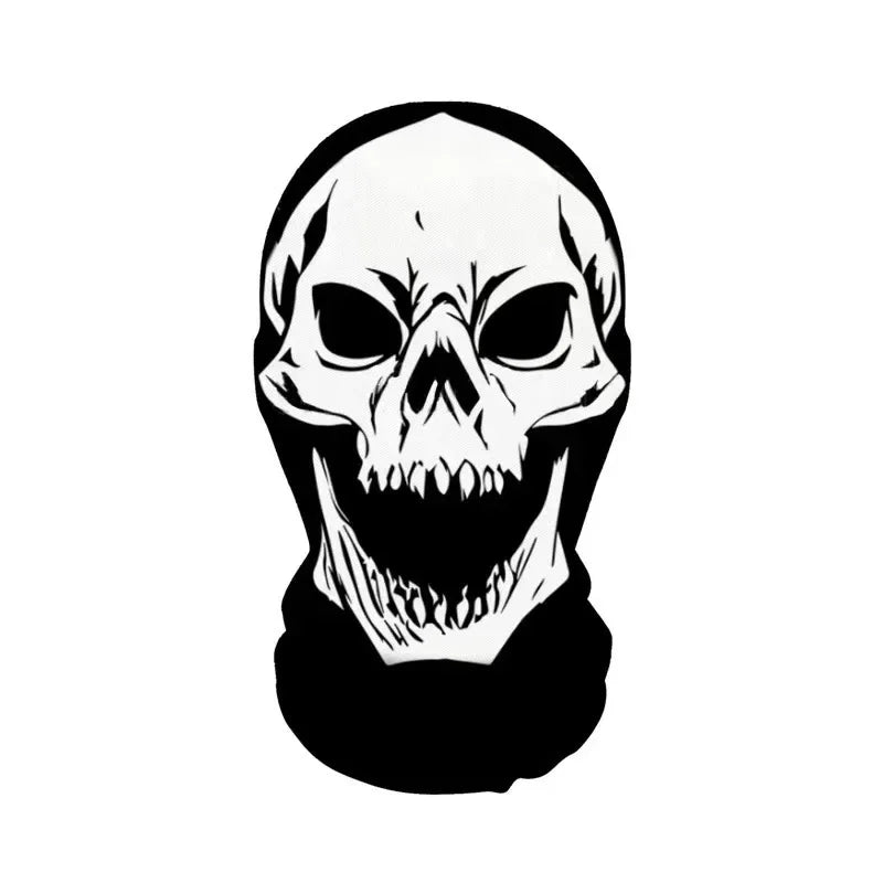 Halloween Skeleton Elastic Mesh Hood Mask