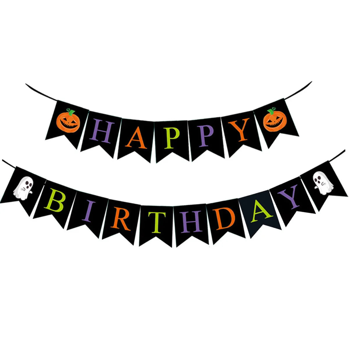Halloween Party Paper Flag Banner