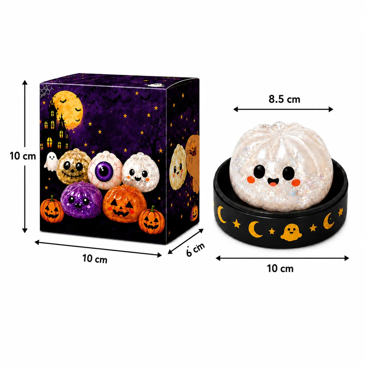 Halloween Ghost Dumpling Squishy Stress Toy