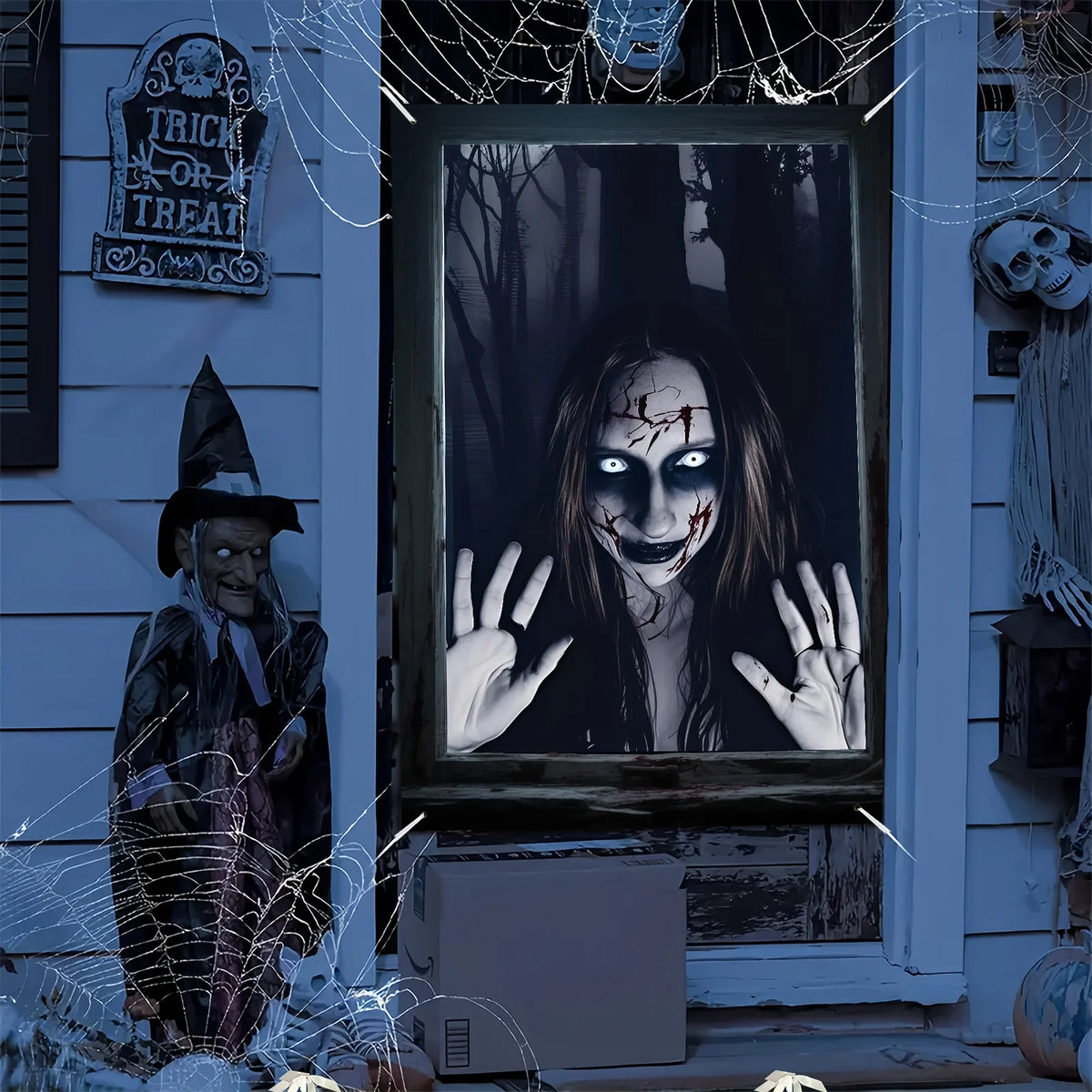 Halloween Forest Monster Window Decoration