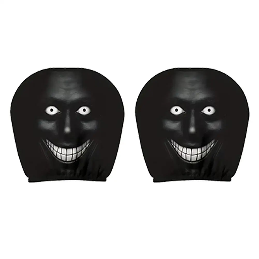 Halloween Creepy Face Car Headrest Covers