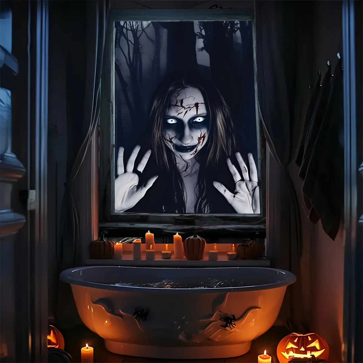 Halloween Forest Monster Window Decoration