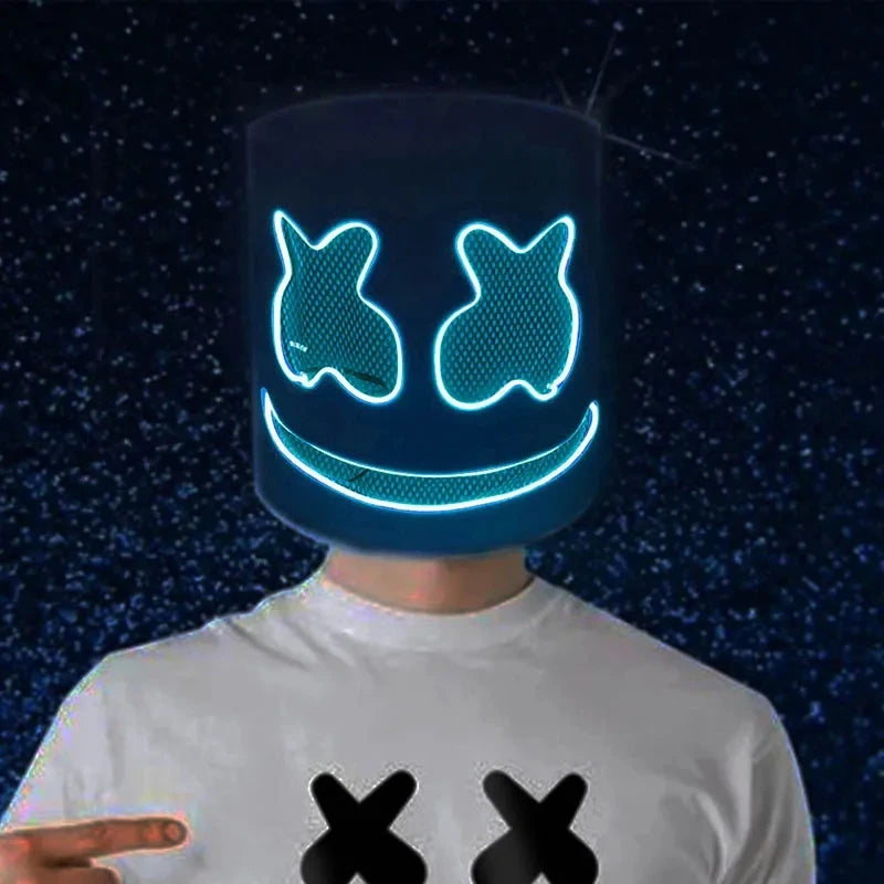 Halloween LED Light-Up Full Face Mask