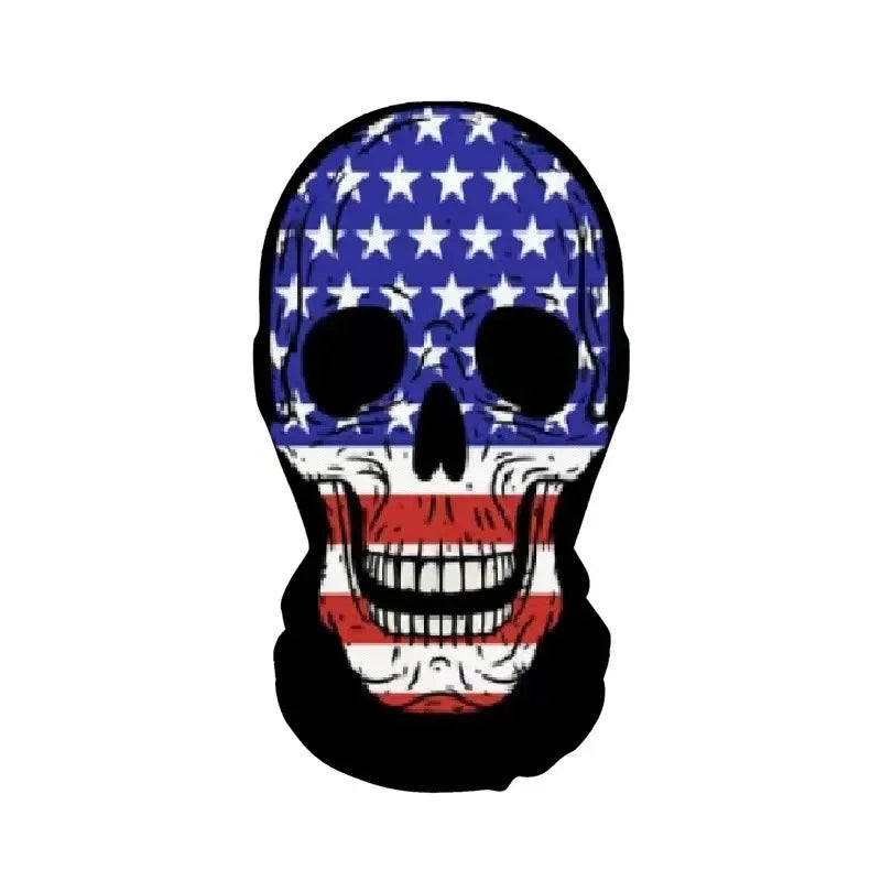 Halloween Skeleton Mesh Hood Mask
