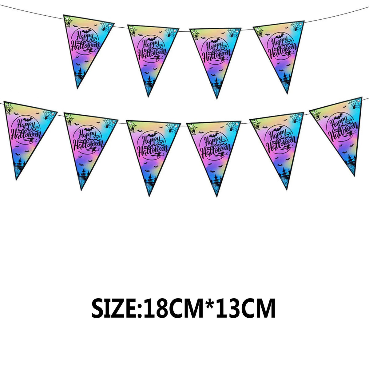 Halloween Party Paper Flag Banner