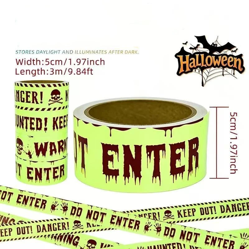 Halloween Glow in the Dark Warning Tape