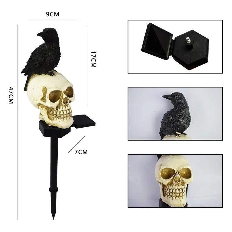 Halloween Solar Skeleton Ghost Light